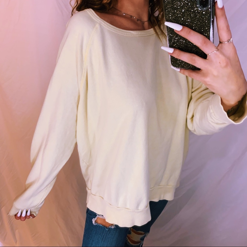 💛🌻oversized yellow crewneck🌻💛
